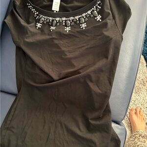 Cache Black Top with Sparkling Accents Christmas